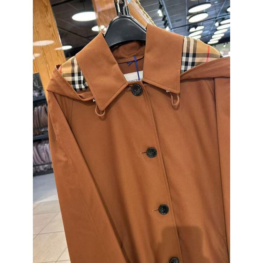 Burberry Women’s Hooded Single-Breasted Coat with hood New US4 - Picture 5 of 14